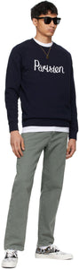 Maison KitsunÃ© Navy 'Parisien' Classic Sweatshirt