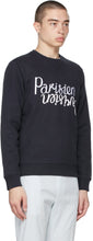 Maison KitsunÃ© Navy 'Parisien' Mirror Sweatshirt