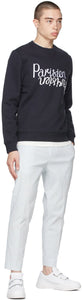 Maison KitsunÃ© Navy 'Parisien' Mirror Sweatshirt
