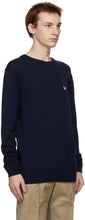 Maison KitsunÃ© Navy Tricolor Fox Sweater