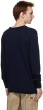 Maison KitsunÃ© Navy Tricolor Fox Sweater