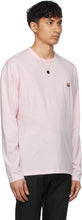 Maison KitsunÃ© Pink Fox Head Patch Regular Long Sleeve T-Shirt