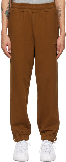 Maison KitsunÃ© SSENSE Exclusive Brown Puma Edition Heavy Lounge Pants - Maison Kitsuné Ssense Exclusive Brown Puma Edition Pantalon Lovge Lounge - Maison KitsunÃ © Ssense 독점적 인 브라운 푸마 에디션 무거운 라운지 바지