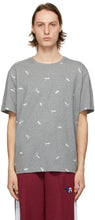 Maison KitsunÃ© SSENSE Exclusive Grey Puma Edition All Over T-Shirt - Maison Kitsuné Ssense Exclusive Grey Puma Edition partout T-shirt - Maison KitsunÃ © Ssense 독점적 인 회색 푸마 에디션 티셔츠