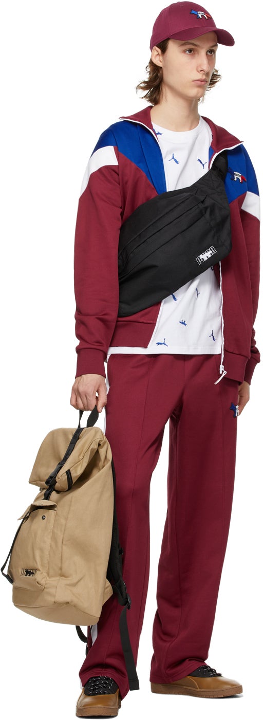 Maison KitsunÃ© SSENSE Exclusive White Puma Edition All Over T-Shirt