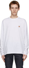 Maison KitsunÃ© White Fox Head Regular Long Sleeve T-Shirt - T-shirt à manches longues de la Maison Kitsuné - Maison KitsunÃ © White Fox Head 정규 긴 소매 티셔츠