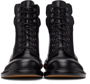 Maison Margiela Black Airbag Heel Lace-Up Boots