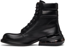 Maison Margiela Black Airbag Heel Lace-Up Boots