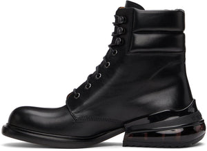 Maison Margiela Black Airbag Heel Lace-Up Boots