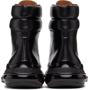 Maison Margiela Black Airbag Heel Lace-Up Boots