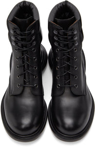 Maison Margiela Black Airbag Heel Lace-Up Boots