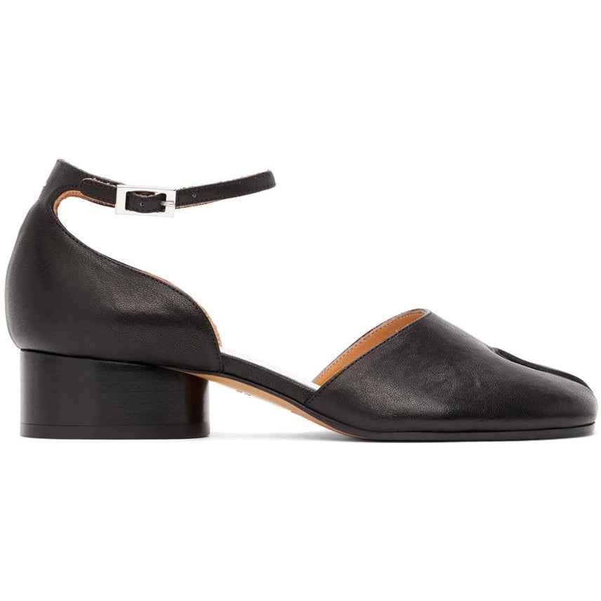 Maison Margiela Black Ankle Strap Tabi Heels – BlackSkinny