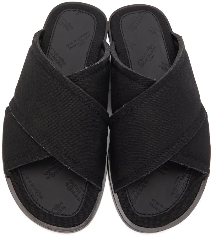 Maison Margiela Black Canvas Sandals