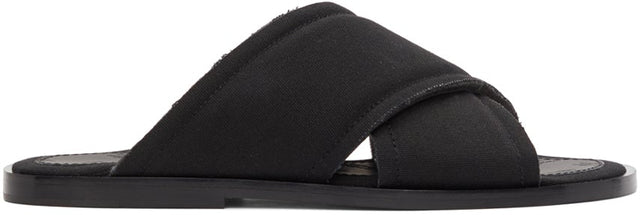 Maison Margiela Black Canvas Sandals - Sandales en toile noire MAISON MARGIELA - Maison Margiela 검은 캔버스 샌들