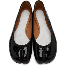 Maison Margiela Black Croc Tabi Ballerina Flats - MAISON MARGIELA NOIR CROC TABI TABI BALLERINA Appartements - Maison Margiela Black Croc Tabi 발레리나 아파트