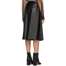 Maison Margiela Black Faux-Leather Pleat Shorts
