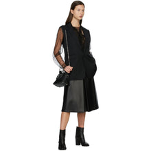 Maison Margiela Black Faux-Leather Pleat Shorts