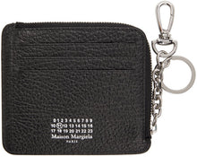 Maison Margiela Black Keychain Card Holder - MAISON MARGIELA Titulaire de la carte Keychain noir - Maison Margiela 블랙 키 체인 카드 홀더