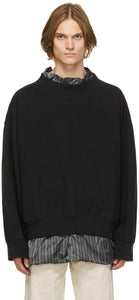 Maison Margiela Black Layered Cotton Sweatshirt – BlackSkinny