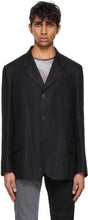 Maison Margiela Black Linen Blazer - Maison Margiela Black Link Blazer - Maison Margiela 블랙 리넨 블레이저