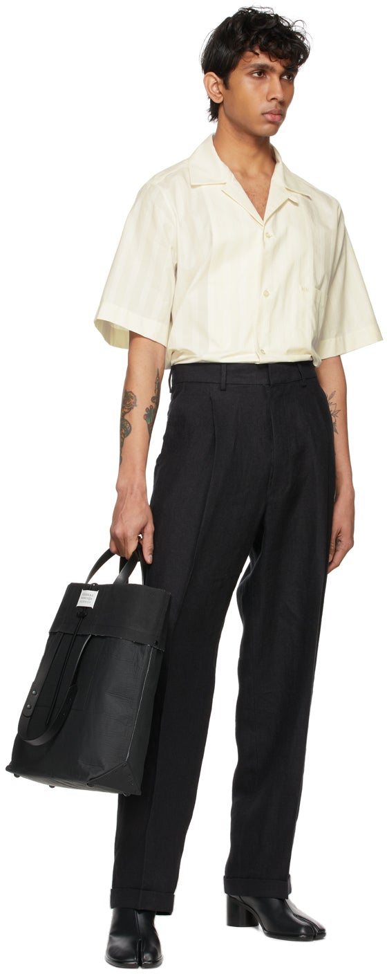 Maison Margiela Black Linen Trousers