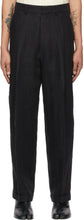 Maison Margiela Black Linen Trousers - MAISON MARGIELA Pantalon en lin noir - Maison Margiela 검은 린넨 바지