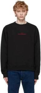 Maison Margiela Black Logo Sweatshirt - Sweat-shirt de logo noir Maison Margiela - Maison Margiela 검은 로고 스웨터