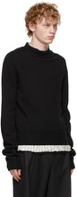 Maison Margiela Black Mock Neck Lining Sweater