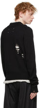 Maison Margiela Black Mock Neck Lining Sweater