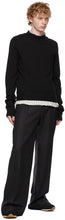 Maison Margiela Black Mock Neck Lining Sweater