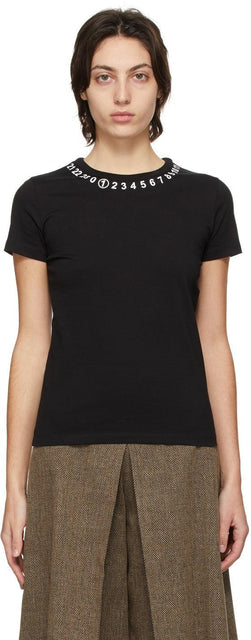 Maison Margiela Black Numbers T-Shirt - MAISON MARGIELA NOIR NOIRS T-shirt - Maison Margiela 블랙 숫자 T 셔츠