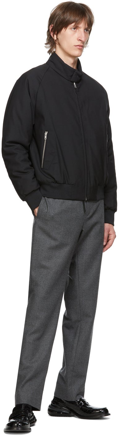 Maison Margiela Black Poplin Bomber Jacket