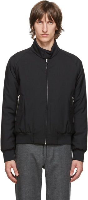 Maison Margiela Black Poplin Bomber Jacket - Maison Margiela Black Poplin Bombardier Bombardier - Maison Margiela Black Poplin Bomber Jacket.