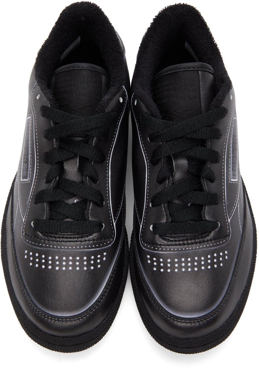 Maison Margiela Black Reebok Edition Trompe L'Å“il Club C Sneakers