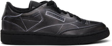 Maison Margiela Black Reebok Edition Trompe L'Å“il Club C Sneakers - MAISON MARGIELA NOIR REEBOK Edition TROMCE L'Å "IL Club C Baskets - Maison Margiela Black Reebok Edition Trompe L 'å "Il Club C Sneakers