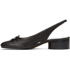 Maison Margiela Black Slingback Tabi Ballerina Heels