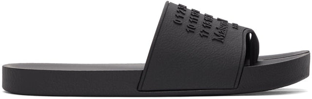 Maison Margiela Black Tabi Slides - MAISON MARGIELA NOIR TABI DIAPLES - Maison Margiela 검은 Tabi 슬라이드