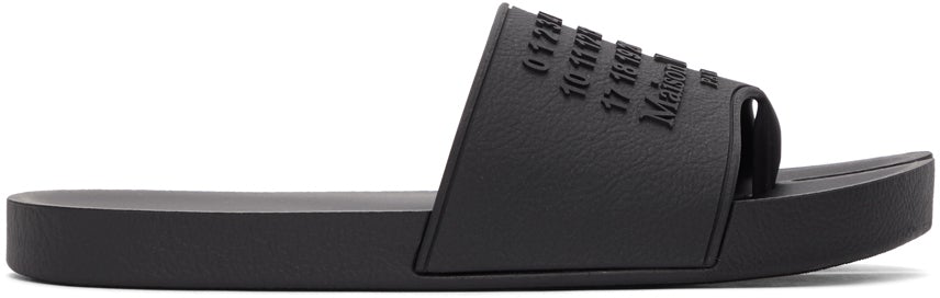 Maison Margiela Black Tabi Slides - MAISON MARGIELA NOIR TABI DIAPLES - Maison Margiela 검은 Tabi 슬라이드