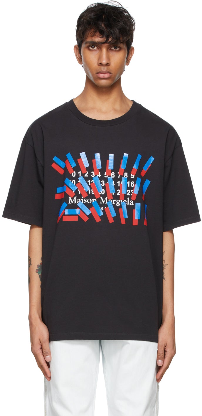 Maison Margiela Black Tape Print T-Shirt – BlackSkinny