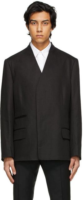 Maison Margiela Black Twill Blazer - MAISON MARGIELA BLAZER TWILL NOIR - Maison Margiela 블랙 능 직물 블레이저