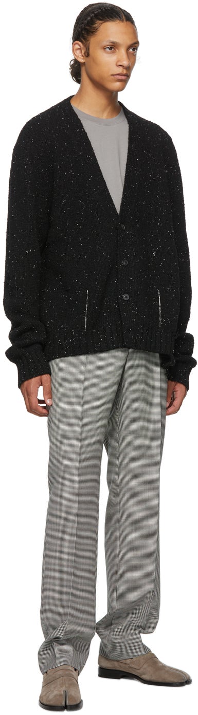 Maison Margiela Black Wool Houndstooth Trousers