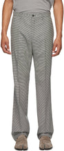 Maison Margiela Black Wool Houndstooth Trousers - MAISON MARGIELA Pantalon de poule de poule en laine noire - Maison Margiela 검은 양모 houndstooth 바지