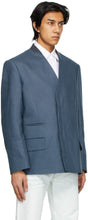 Maison Margiela Blue Collarless Blazer