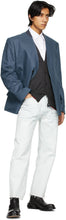 Maison Margiela Blue Collarless Blazer