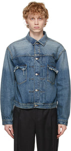 Maison Margiela Blue Denim Vintage Jacket - MAISON MARGIELA Blue Denim Vicelle Vintage - Maison Margiela 블루 데님 빈티지 자켓