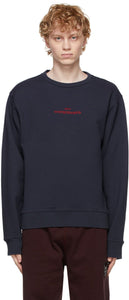 Maison Margiela Blue Logo Sweatshirt - Sweat-shirt de logo bleu MAISON MARGIELA - Maison Margiela 블루 로고 스웨터