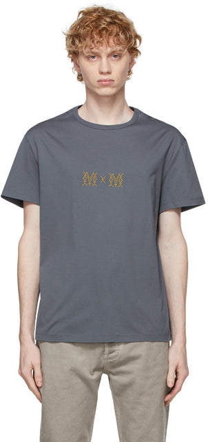 Maison Margiela Blue Logo T-Shirt - Maison Margiela Blue Logo T-shirt - Maison Margiela 블루 로고 티셔츠