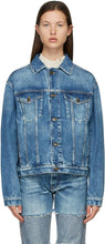 Maison Margiela Blue Oversized Denim Jacket - MAISON MARGIELA Veste en denim surdimensionnée bleue - Maison Margiela Blue 대형 데님 재킷