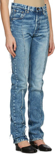 Maison Margiela Blue Recycled Pleated Jeans
