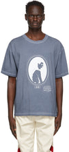 Maison Margiela Blue Silhouette Print T-Shirt - T-shirt imprimé silhouette bleu MAISON Margiela - Maison Margiela 블루 실루엣 인쇄 티셔츠